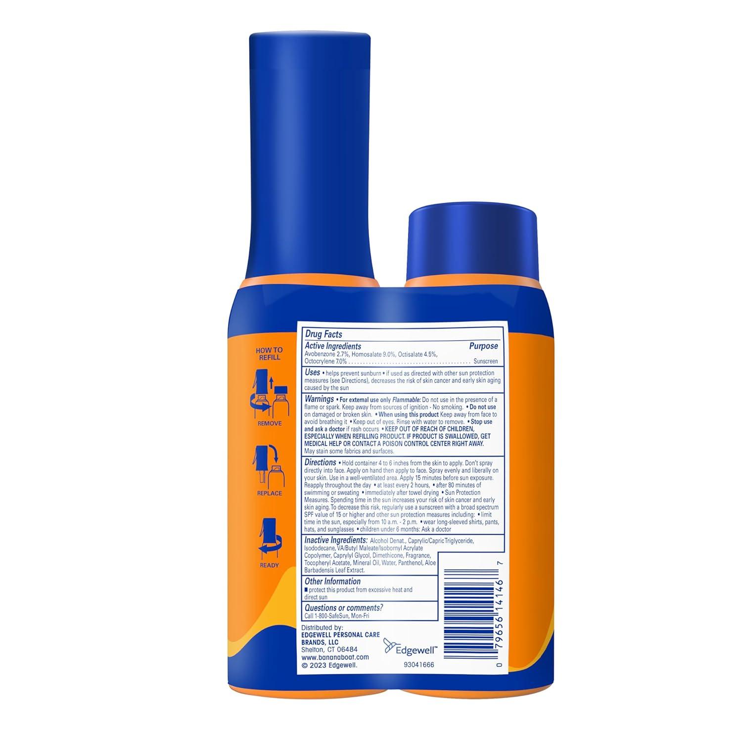 image:imageBanana Boat 360 Coverage Sport Sunscreen Mist SPF 50 Bundle NonAerosol Sunscreen Spray with Refill Sunblock Spray SPF 50 55Fl Oz ea Bundle Pack55 Fl Oz Pack of 1