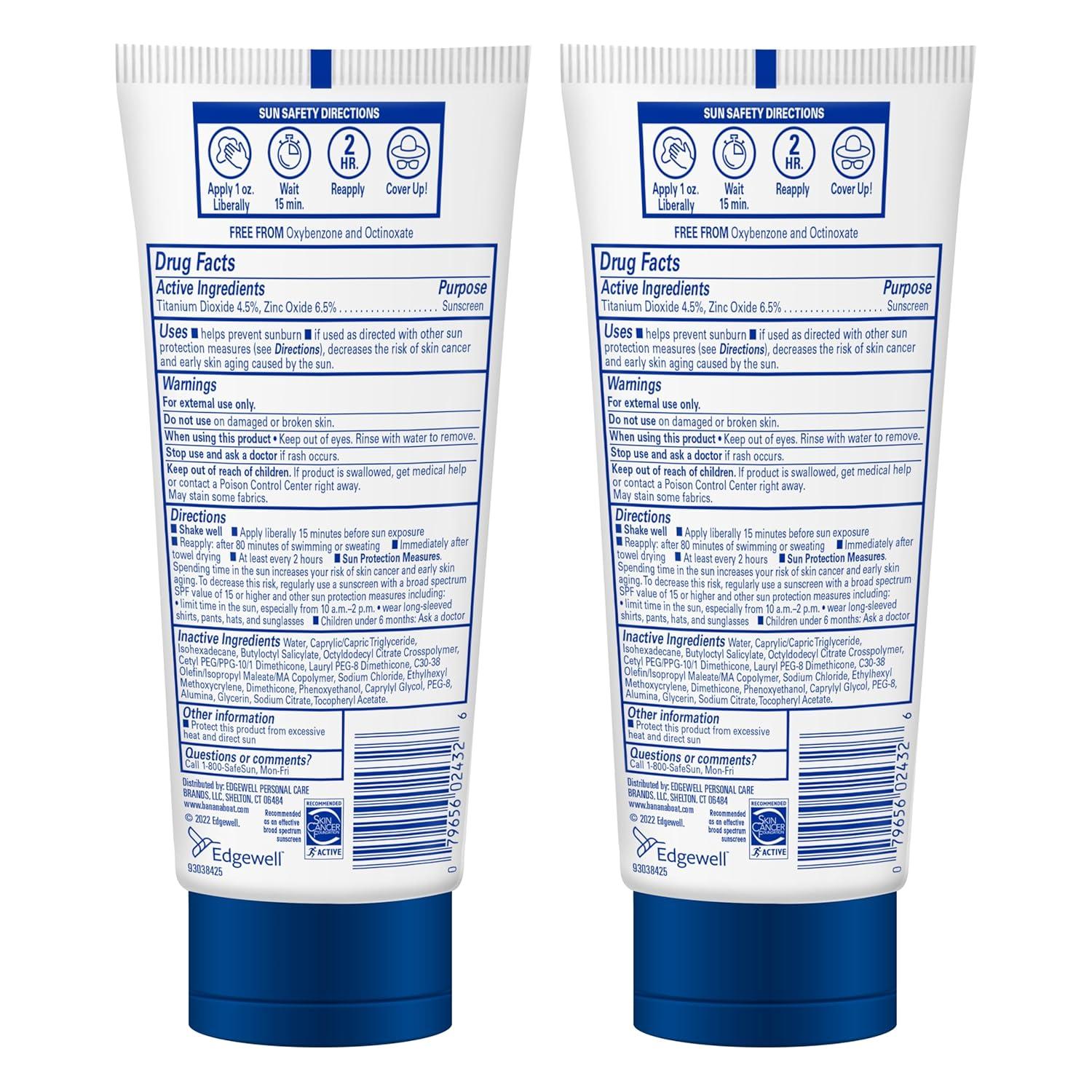 image:imageBanana Boat 100 Mineral Baby Sunscreen Lotion SPF 50 Twin Pack SPF 50 Sunscreen for Babies Baby Sunblock Lotion Oxybenzone Free 6oz each6 Fl Oz Pack of 2