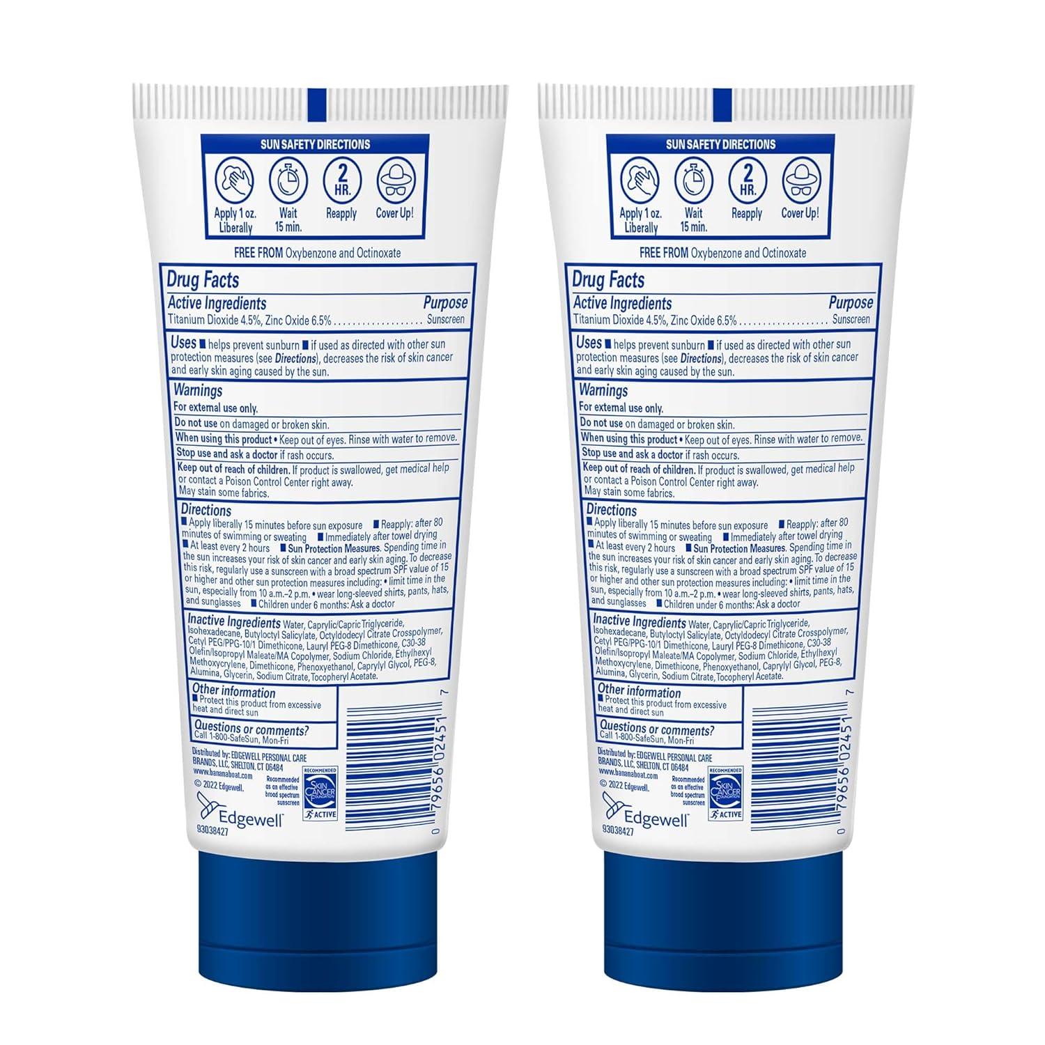 image:imageBanana Boat 100 Mineral Kids Sunscreen Lotion SPF 50 Twin Pack Banana Boat Mineral Sunscreen for Kids Childrens Sunblock SPF 50 Oxybenzone Free 6Fl Oz each Pack of 2Lotion Twin Pack