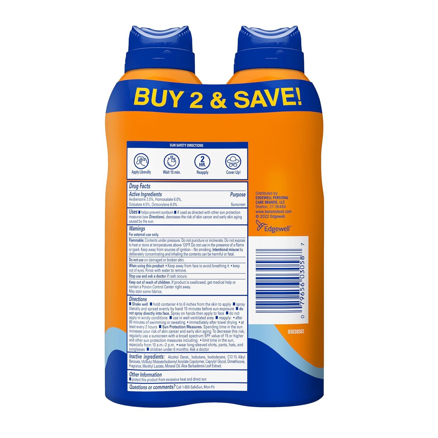 image:imageBanana Boat Sport Cool Zone SPF 50 Sunscreen Spray Twin Pack Spray Sunscreen SPF 50 Sunblock Oxybenzone Free 6oz each6 Ounce Twin Pack