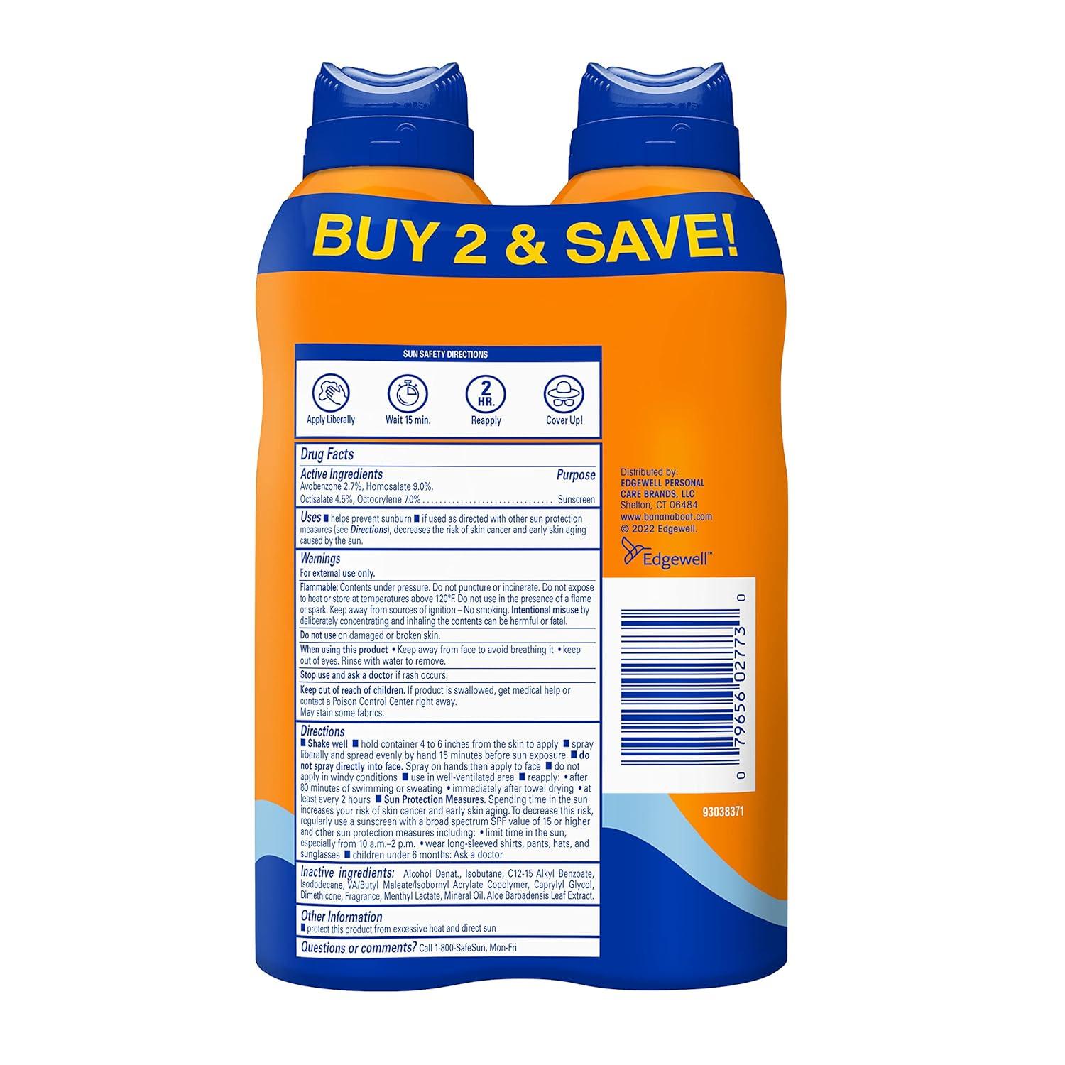 image:imageBanana Boat Sport Cool Zone SPF 50 Sunscreen Spray Twin Pack Spray Sunscreen SPF 50 Sunblock Oxybenzone Free 6oz eachCoolzone Spray Twin Pack
