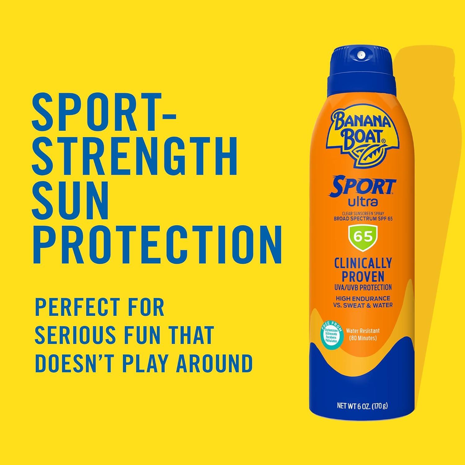 image:imageBanana Boat Sport Ultra SPF 30 Sunscreen Spray Banana Boat Sunscreen Spray SPF 30 Water Resistant Oxybenzone Free 6oz each Twin Pack6 Ounce Pack of 1