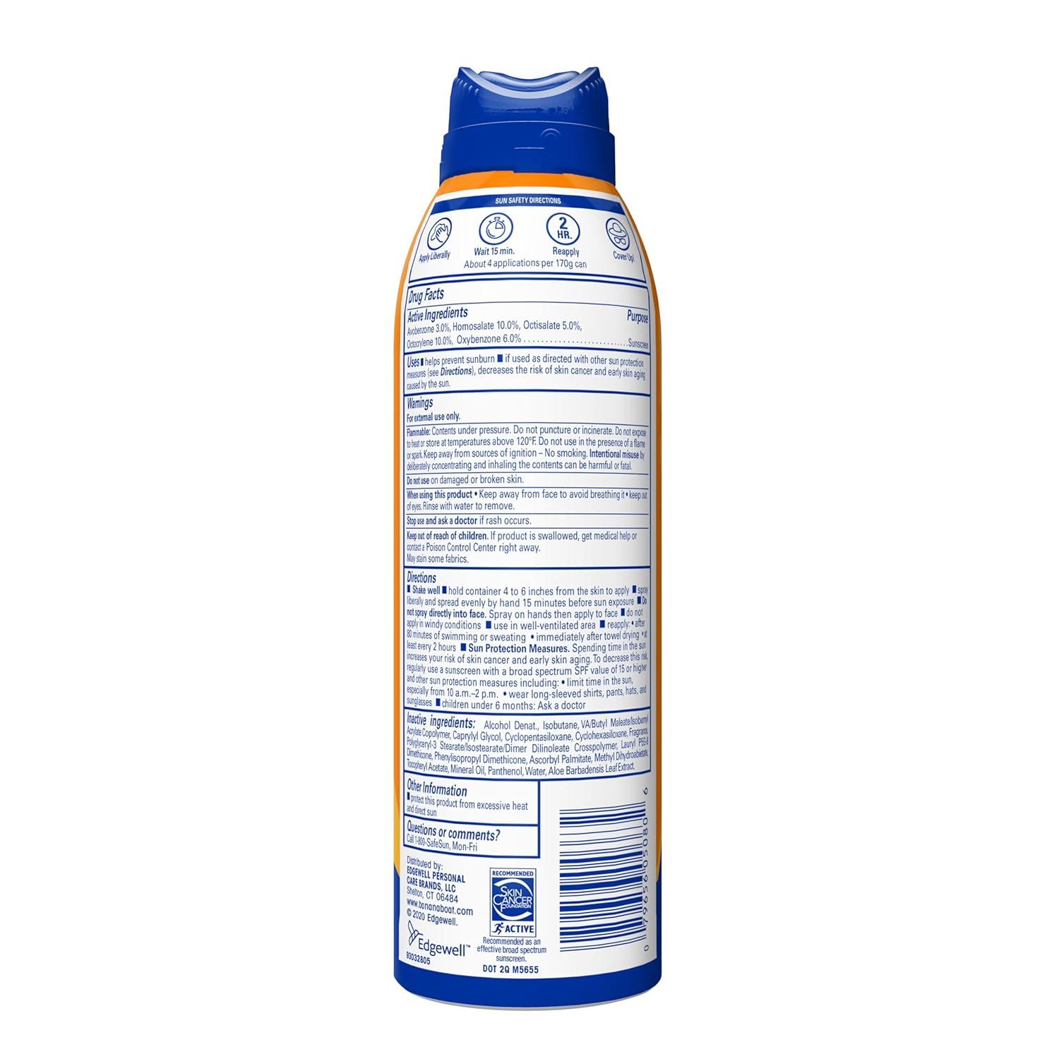 image:imageBanana Boat Sport Ultra SPF 30 Sunscreen Spray Banana Boat Sunscreen Spray SPF 30 Water Resistant Oxybenzone Free 6oz each Twin Pack6 Ounce Pack of 1
