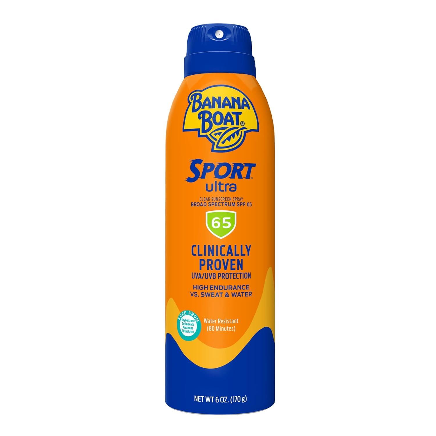 image:imageBanana Boat Sport Ultra SPF 30 Sunscreen Spray Banana Boat Sunscreen Spray SPF 30 Water Resistant Oxybenzone Free 6oz each Twin Pack6 Ounce Pack of 1