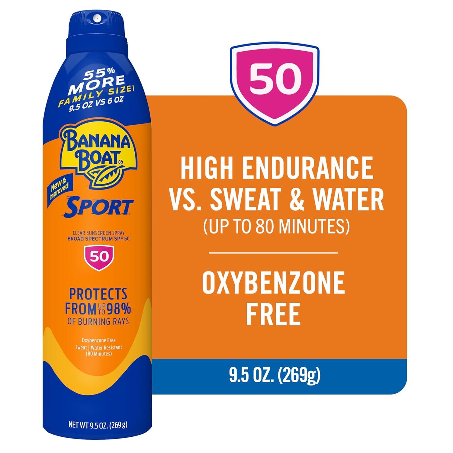 image:imageBanana Boat Sport Ultra SPF 30 Sunscreen Spray Banana Boat Sunscreen Spray SPF 30 Water Resistant Oxybenzone Free 6oz each Twin Pack95 Ounce Pack of 1