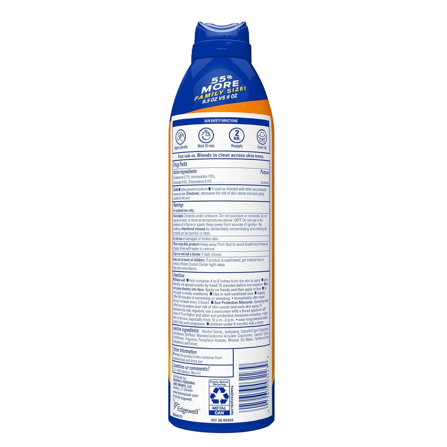 image:imageBanana Boat Sport Ultra SPF 30 Sunscreen Spray Banana Boat Sunscreen Spray SPF 30 Water Resistant Oxybenzone Free 6oz each Twin Pack95 Ounce Pack of 1