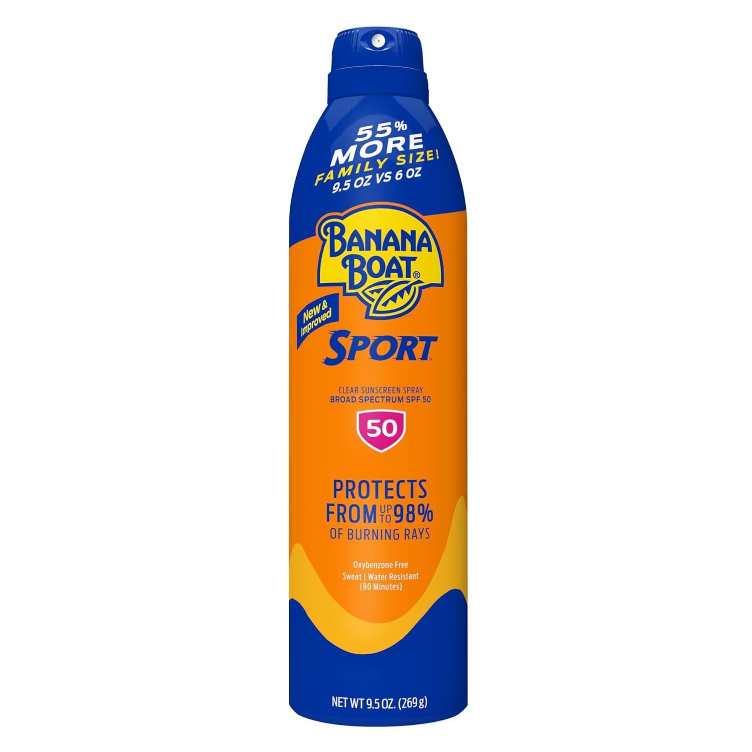 image:imageBanana Boat Sport Ultra SPF 30 Sunscreen Spray Banana Boat Sunscreen Spray SPF 30 Water Resistant Oxybenzone Free 6oz each Twin Pack95 Ounce Pack of 1
