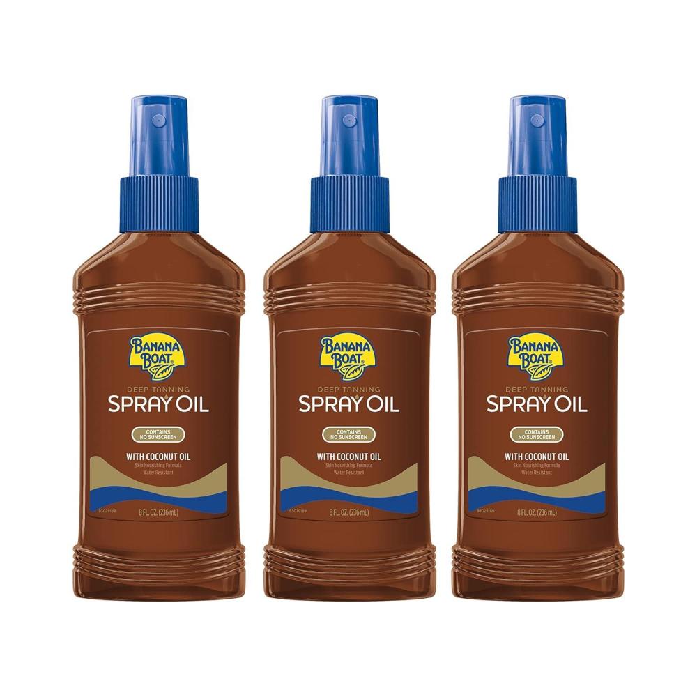image:imageBanana Boat Deep Tanning Oil Spray 8oz Moisturizing Dark Tanning Oil for Sun Tan Contains No Sunscreen 8oz Pack of 3