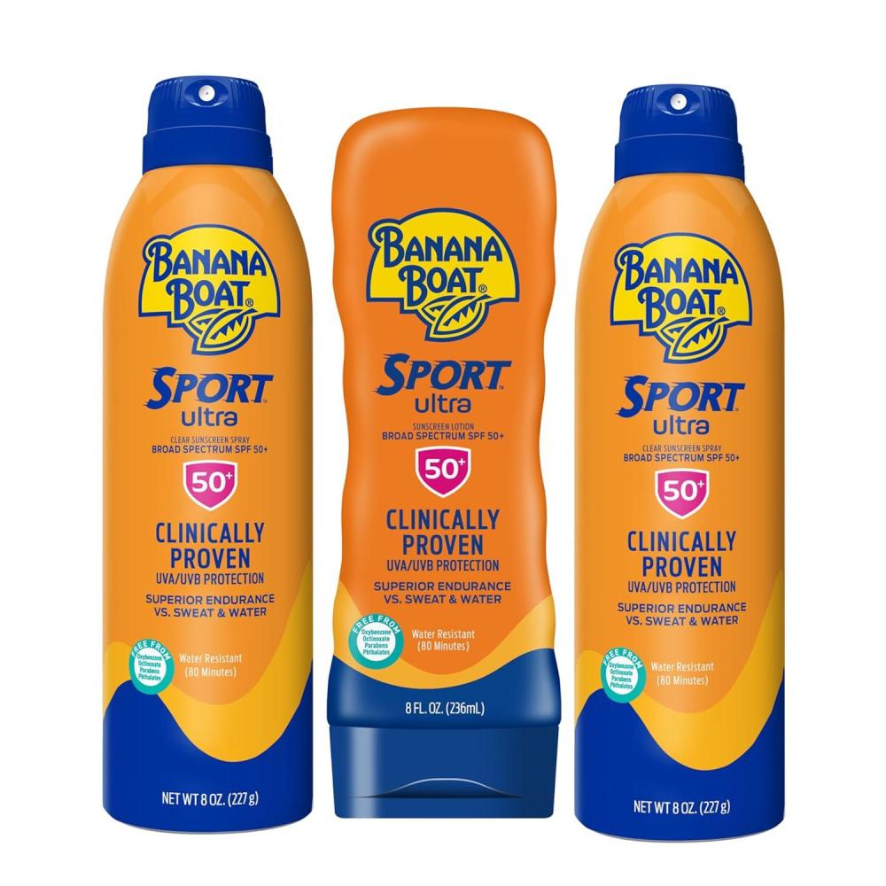 image:imageBanana Boat Sport Ultra SPF 30 Sunscreen Spray Banana Boat Sunscreen Spray SPF 30 Water Resistant Oxybenzone Free 6oz each Twin Pack24 Ounce Pack of 1