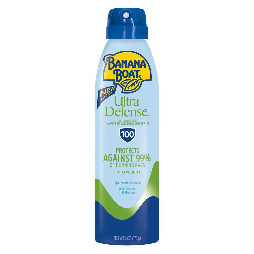 image:imageBanana Boat Ultra Defense Clear Sunscreen Spray SPF 100 6oz Lightweight Sunscreen Banana Boat SPF 100 Water Resistant 6oz6 Ounce Pack of 1
