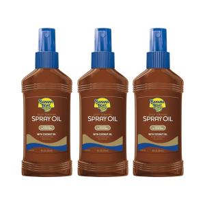 Banana Boat Deep Tanning Oil Spray, 8oz | Moisturizing Dark Tanning Oil for Sun Tan, Contains No Sunscreen, 8oz (Pack of 3)