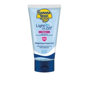 Banana Boat Light As Air Face Sunscreen SPF 50 – 3oz Travel Size, Lightweight, Oxybenzone Free Lotion | Travel Size, Lightweight, Lotion(Lotion)