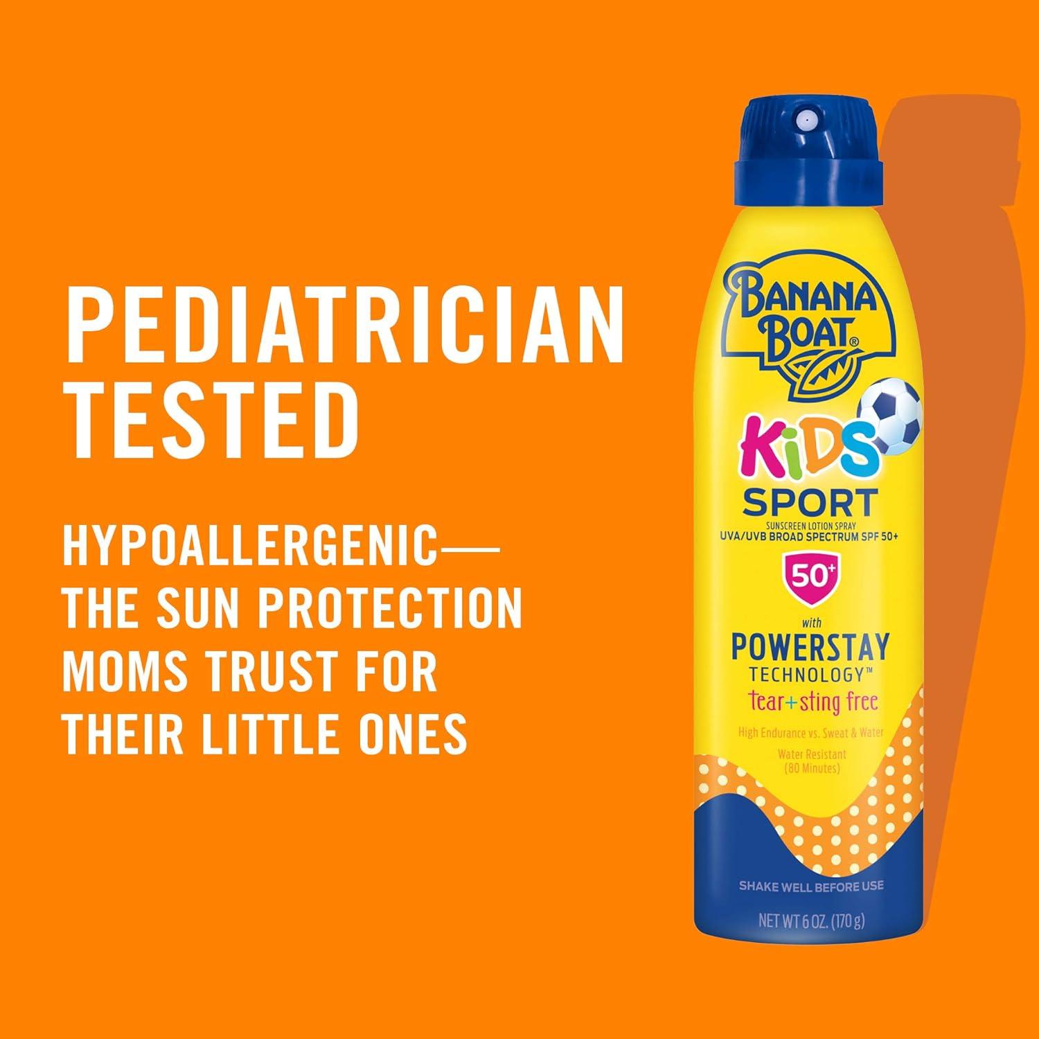 image:imageBanana Boat Kids Sport TearFree Sunscreen Spray Kids Sport SPF 50 6oz LotionKids Sport SPF 50