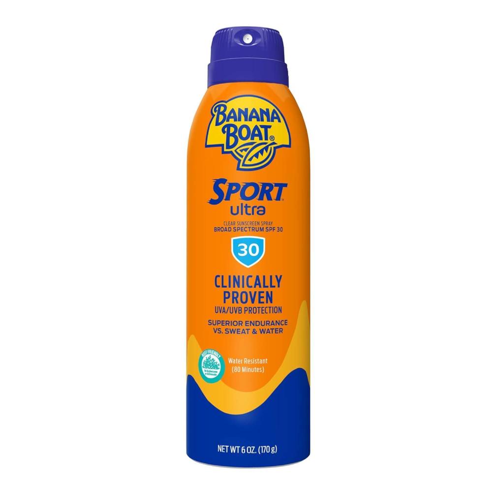 image:imageBanana Boat Sport Ultra SPF 30 Sunscreen Spray 6oz Banana Boat Sunscreen SPF 30 Water Resistant Oxybenzone Free Clear Sunblock Spray 6oz6 Ounce Pack of 1