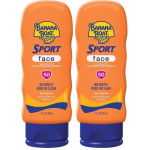 Banana Boat Sport Sunscreen for Face, SPF 50, 3Fl Oz, Banana Boat Sunscreen SPF 50, Travel Size, Sunblock, Mini Sunscreen for Dry Skin Face, 3Fl Oz(3 Fl Oz (Pack of 2))