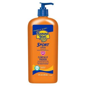 Banana Boat Sport Ultra SPF 50 Sunscreen Lotion, 12Fl Oz | Banana Boat Sunscreen SPF 50 Lotion, Oxybenzone Free, Sunblock, Family Size, 12Fl Oz (Pack of 1)(12 Fl Oz (Pack of 12))