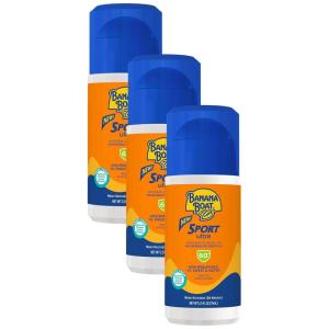Banana Boat Sport Ultra SPF 60 Roll On Sunscreen, 2.5Fl Oz | Travel Size Sunscreen Roller, Roll On Sunblock SPF 60, Oxybenzone Free, Water Resistant, 2.5Fl Oz(2.5 Fl Oz (Pack of 3))
