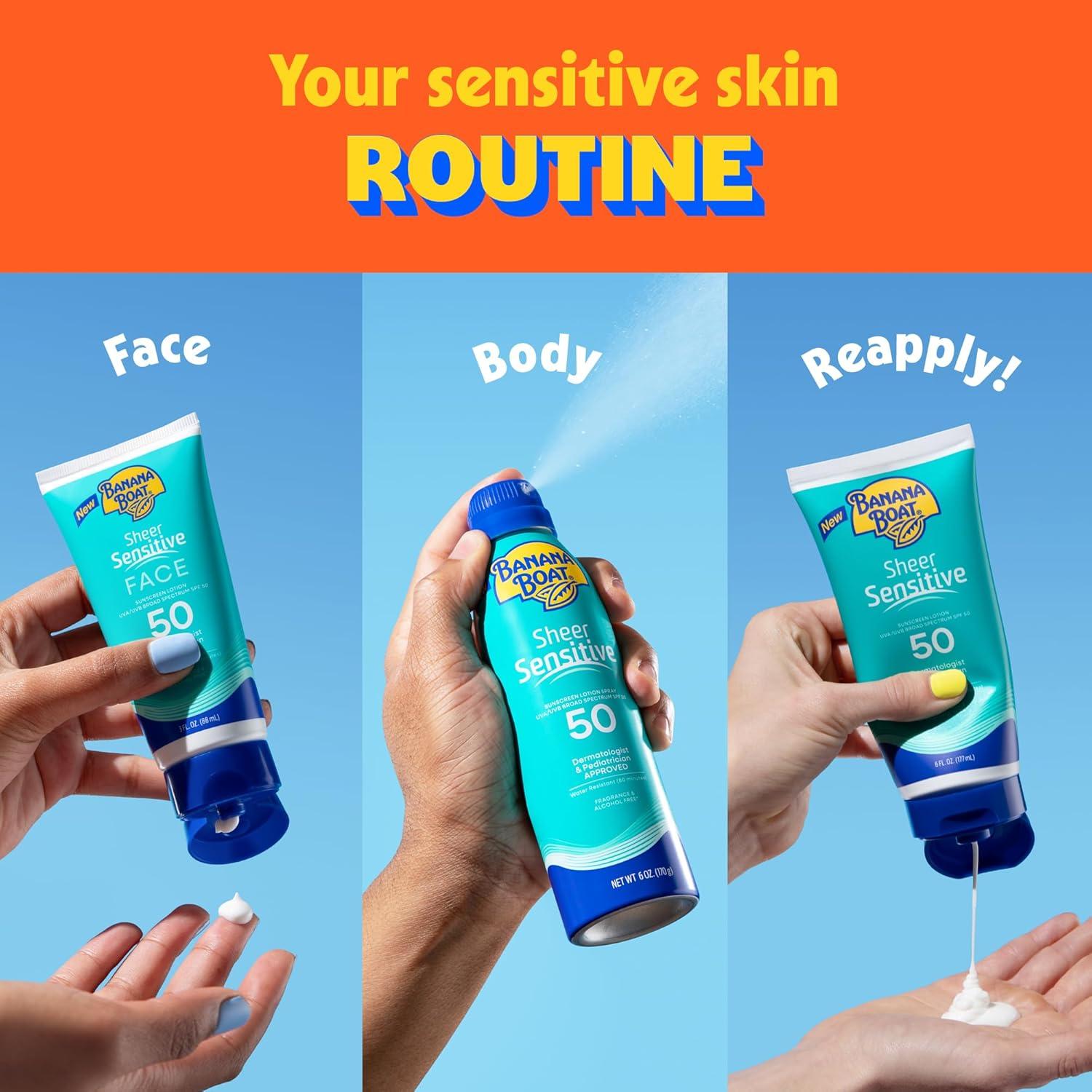 image:imageBanana Boat Sheer Sensitive Body Lotion SPF 50 6oz3 Fl Oz Pack of 1