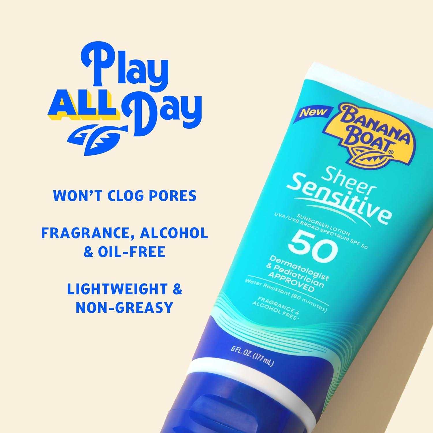 image:imageBanana Boat Sheer Sensitive Body Lotion SPF 50 6oz6 Fl Oz Pack of 1