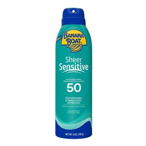 Banana Boat Sheer Sensitive Body Spray, SPF 50, 6oz(6 Ounce (Pack of 1))