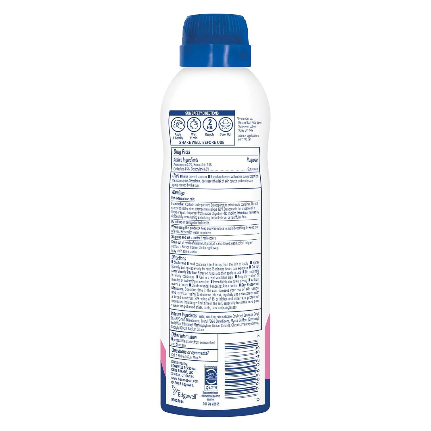 image:imageBanana Boat Baby Mineral Enriched Spray Sunscreen SPF 50 6oz Banana Boat Baby Sunscreen Spray SPF 50 Sunblock for Babies Oxybenzone Free 6ozWhite